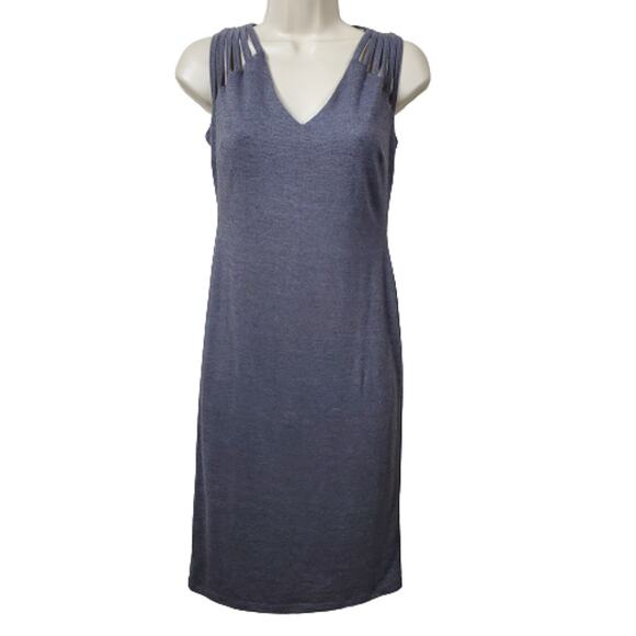 Bar III Dresses & Skirts - Bar III Women's Grey Heather Cutout Sleeveless V-Neck Mini Sheath Dress Size XS